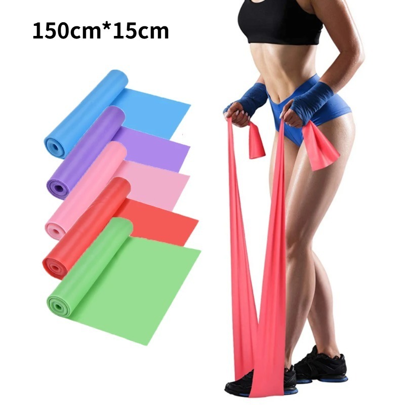 Pilates Bar Kit With Resistance Bands - أشرطة مقاومة من اللاتكس الطبيعي، أشرطة