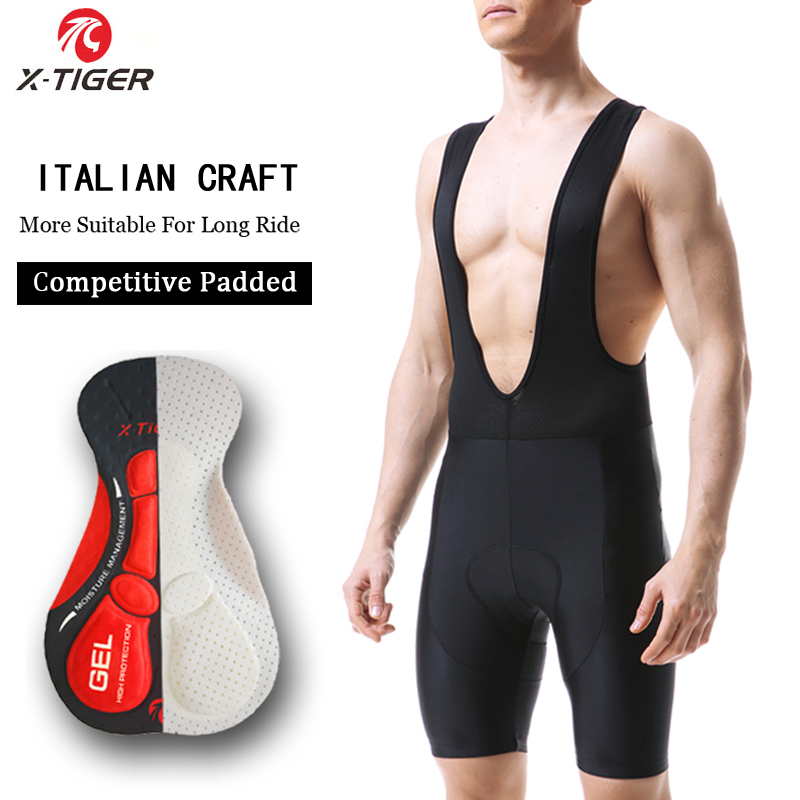 Padded Cycling Shorts 5D Gel - شورت X-TIGER-bigs قابل للتنفس لركوب الدراجات