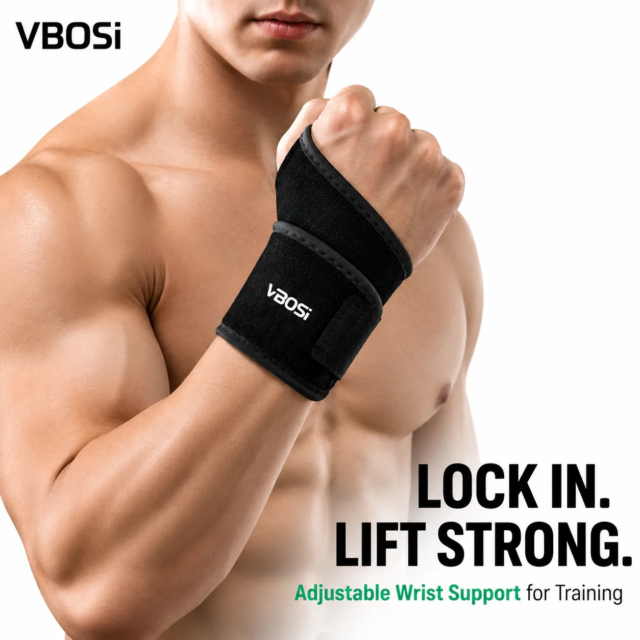 Wrist Wraps Weightlifting Support - دعامة معصم قابلة للتعديل من VBSOi