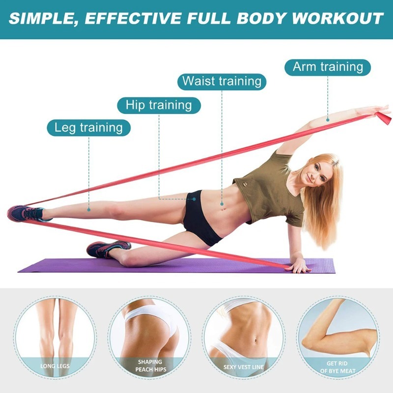 أشرطة مقاومة من اللاتكس الطبيع - مراجعة Pilates Bar Kit With Resistance Bands وسعره