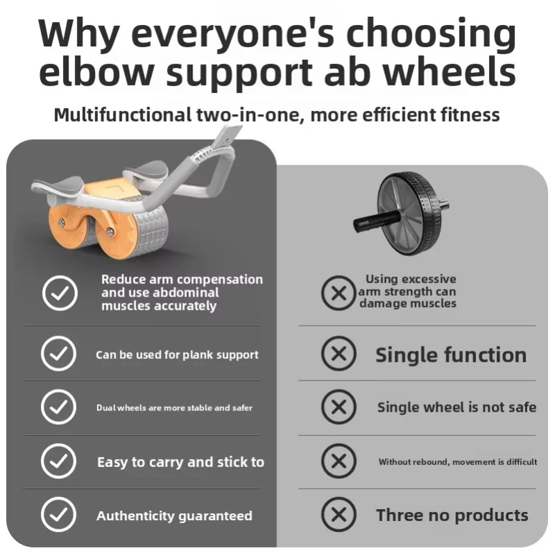 عجلة تمارين البطن ذات العجلتين - مراجعة Ab Roller Wheel With Elbow Support وسعره