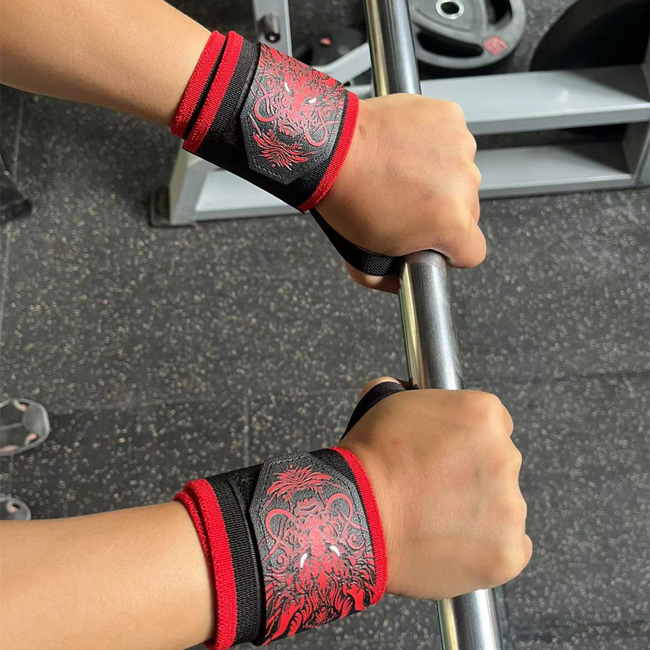 1 زوج التنين الصيني اللياقة ال - مراجعة Wrist Wraps Weightlifting Support وسعره