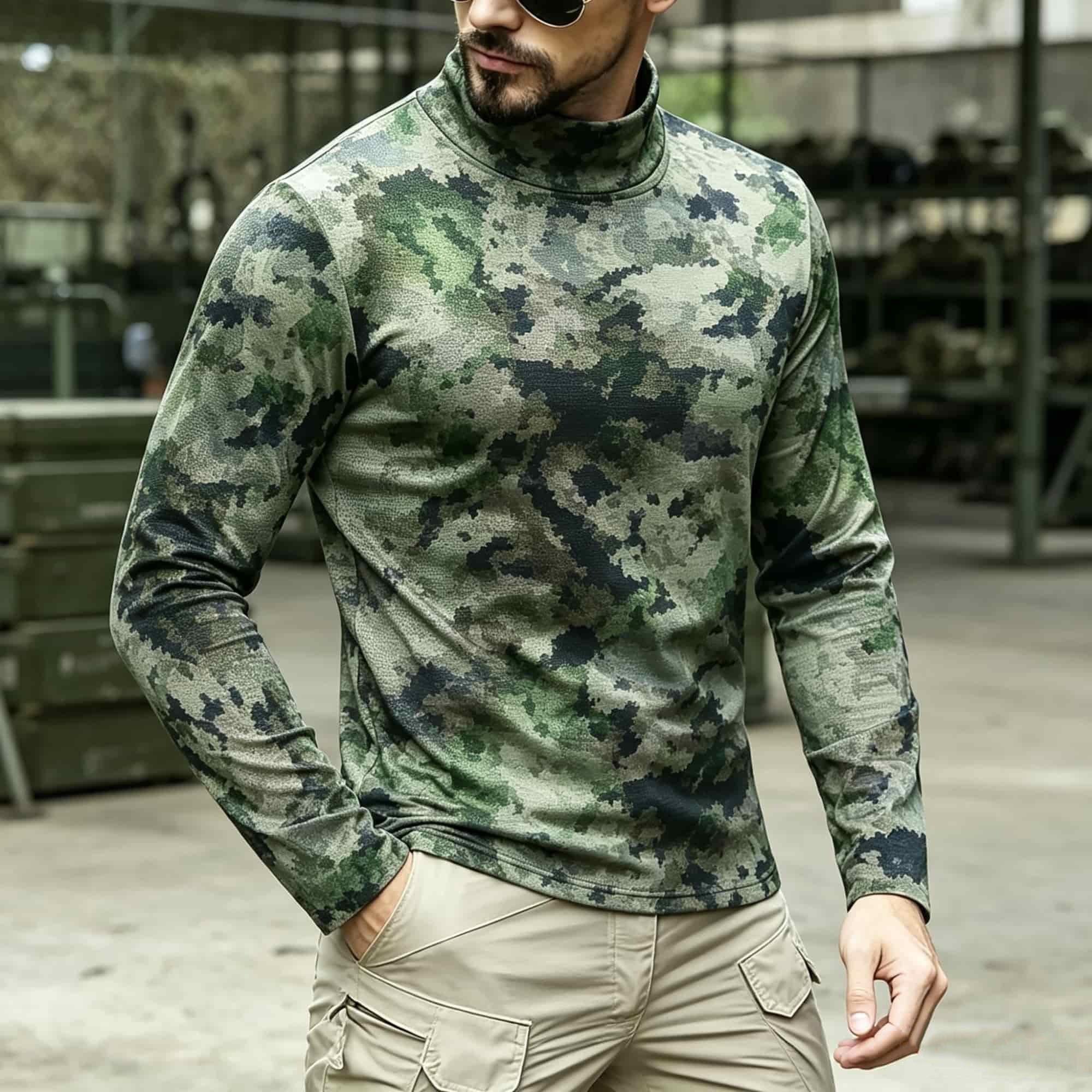 قميص رجالي تكتيكي بطبعة التموي - مراجعة Hiking وسعره