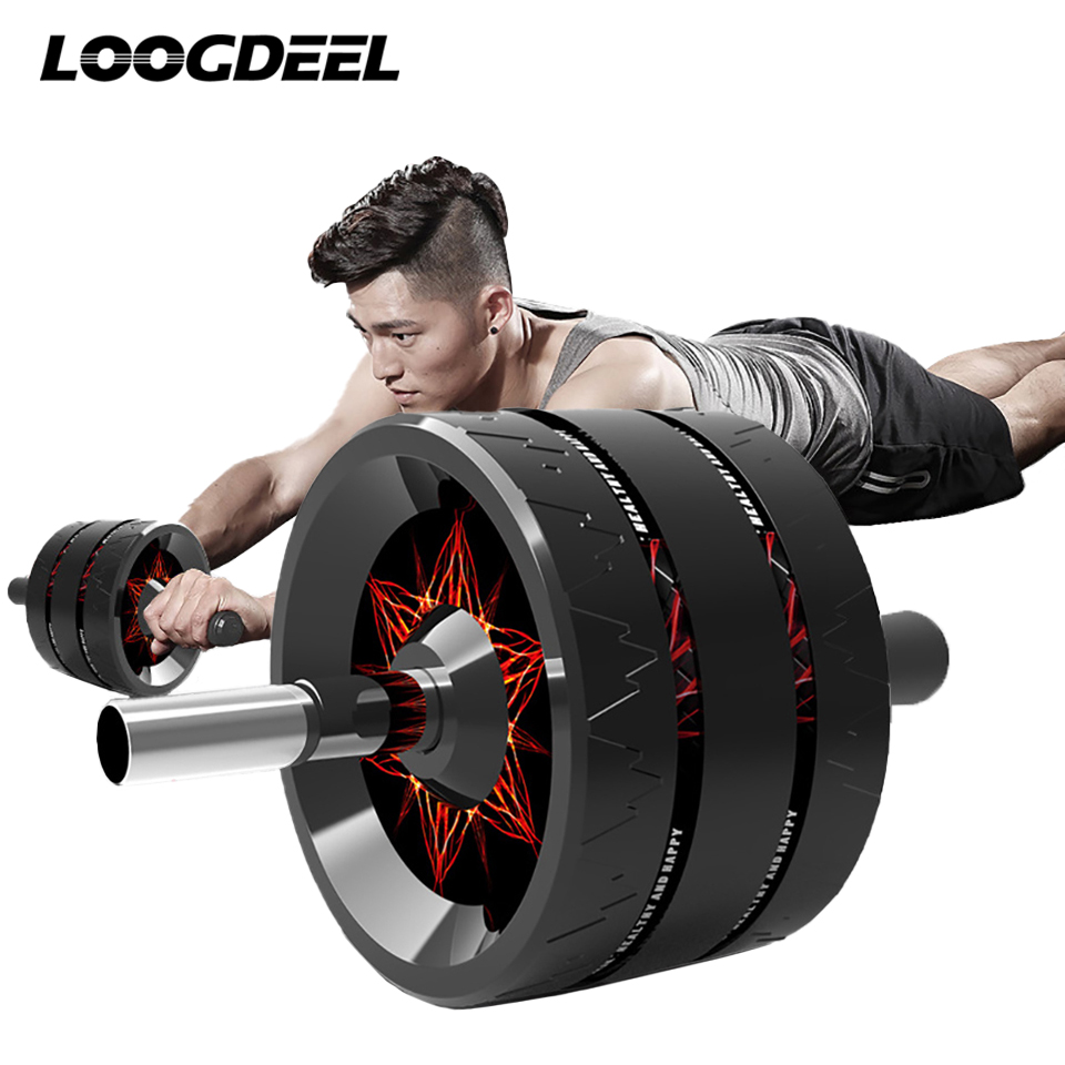 LOOGDEEL البطن عجلة المنزل معد - مراجعة Ab Roller Wheel With Elbow Support وسعره