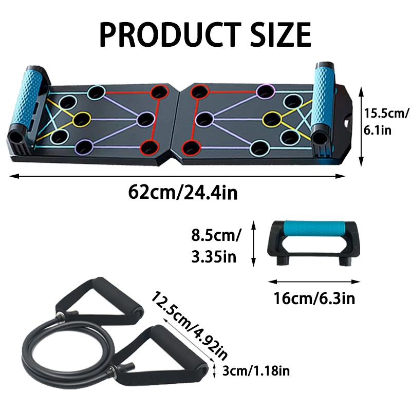 مجموعة ألواح تمارين الضغط متعد - مراجعة Push Up Board Foldable Multi Function وسعره