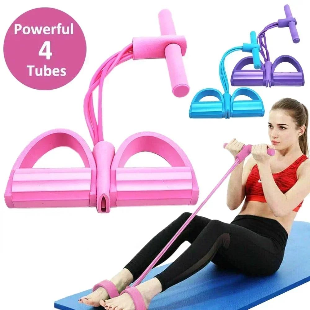 4/6 مستوى المقاومة الفرقة أربط - مراجعة Pilates Bar Kit With Resistance Bands وسعره